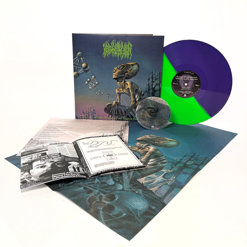 Blood Incantation - Hidden History of the Human Race( Ltd. Gatefold Distant Universe Split LP+CD & LP-Booklet & Poster (neon green-lilac split)