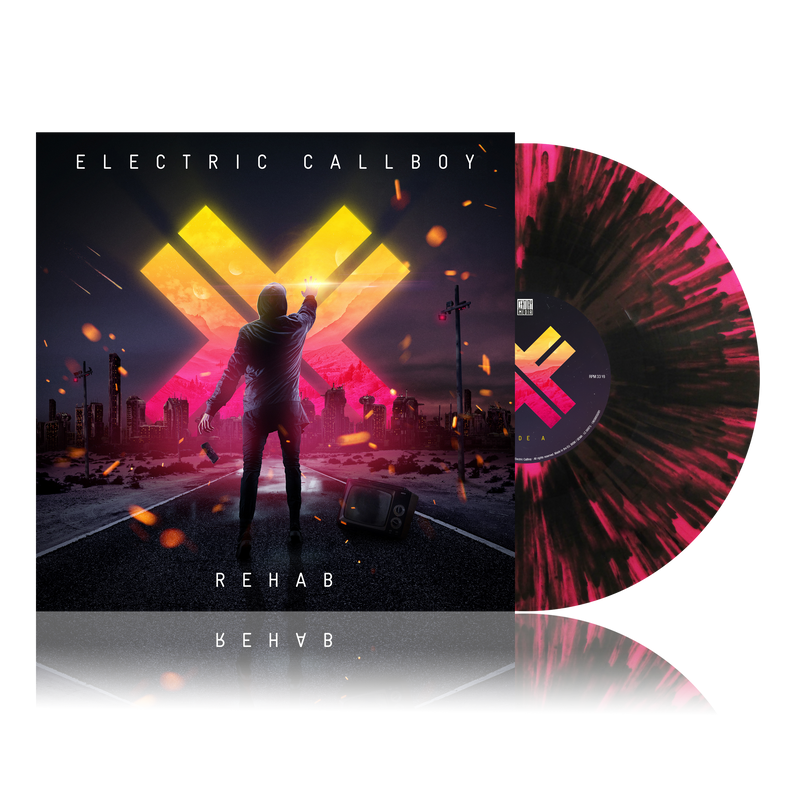 Electric Callboy - Rehab (Re-issue 2023) (Ltd. transp. neon pink-black splattered LP)